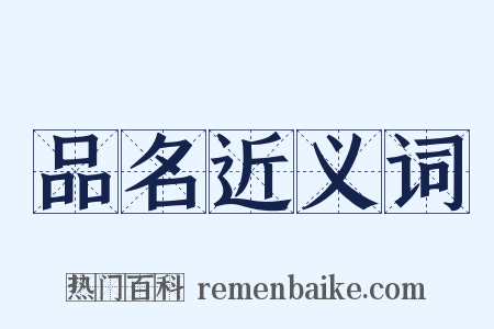 品名近义词是什么意思的图片
